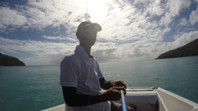 deck hand on zigzag whitsundays Airlie Beach day trips
