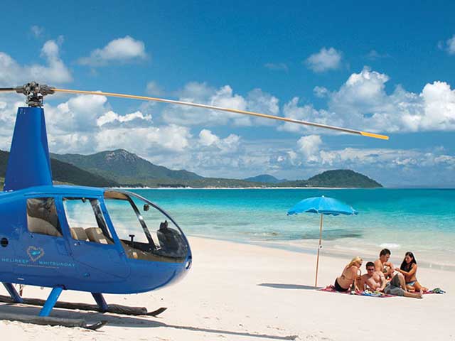 Whitehaven beach helicopter landing