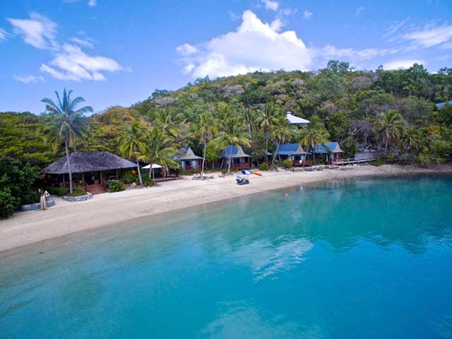 front-beach-at-the-resort resort from a drone