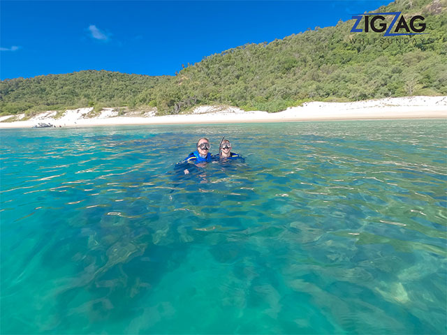 Snorkling in the whitsunday islands coral