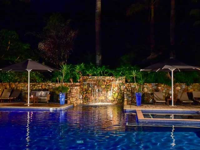 resort-pool palm bay resort pool at night