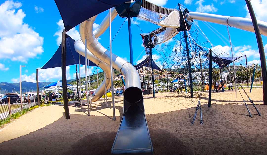 Childrens playground on the esplanade airlie beach qld 4802
