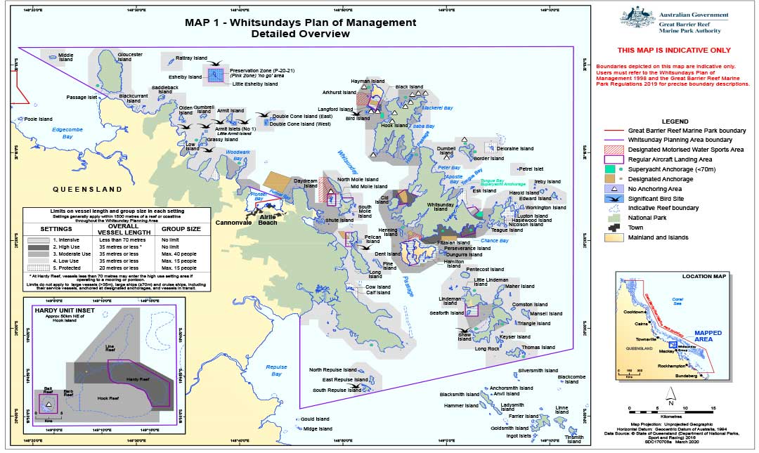 Whitsundays plan of management detailed map overview