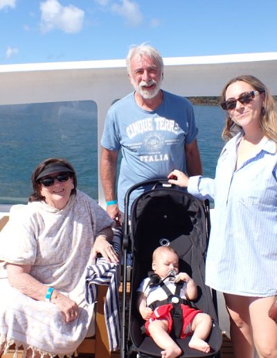 Infant in pram onboard super flyer