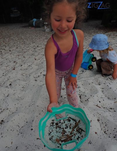 Kids playing in the sand