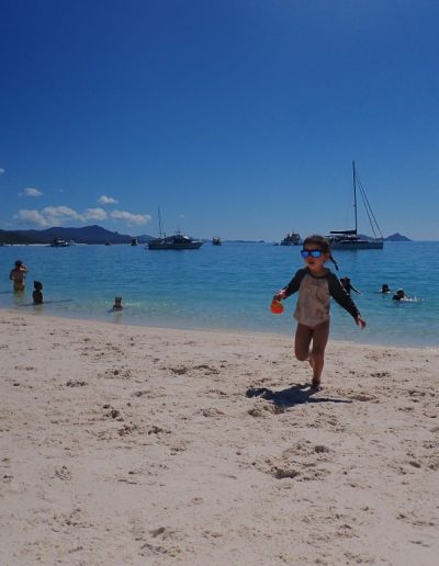 Playing at the beach