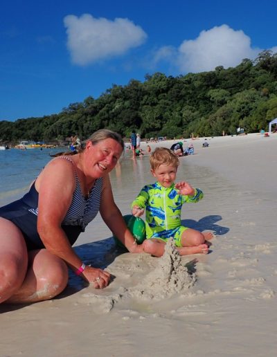 Mum and daughter at the beach